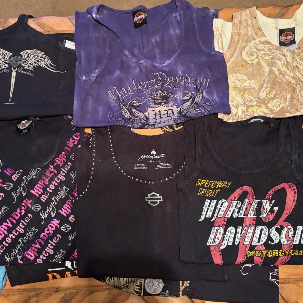 Harley-Davidson women Black Graphic Tee - Picture 4 of 6